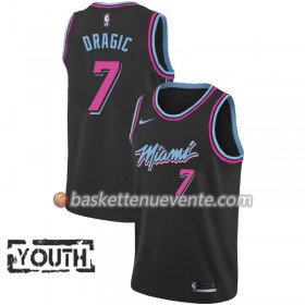 Maillot Basket Miami Heat Goran Dragic 7 2018-19 Nike City Edition Noir Swingman - Enfant